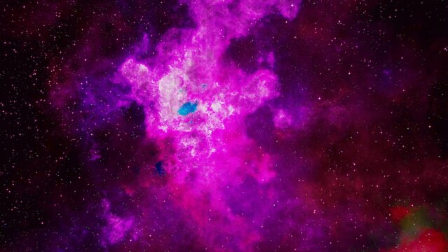 purple nebula and cosmic dust in deep space © AlexMelas