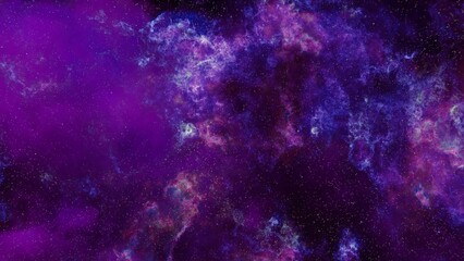 Etherial Purple Bursting Galaxy with stars