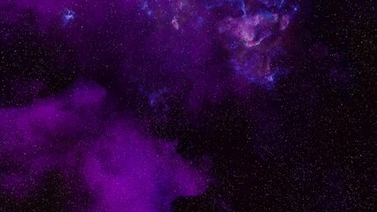 Etherial Purple Bursting Galaxy with stars