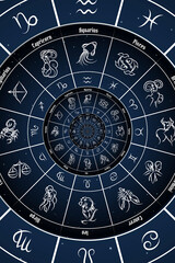 Abstract old conceptual background on mysticism, astrology, fantasy