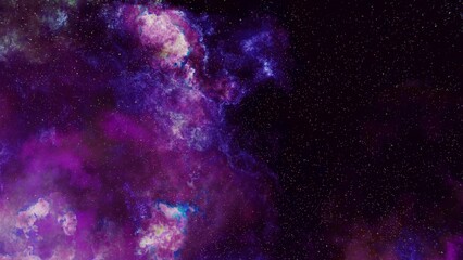 Etherial Purple Bursting Galaxy with stars