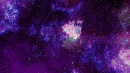 Etherial Purple Bursting Galaxy with stars