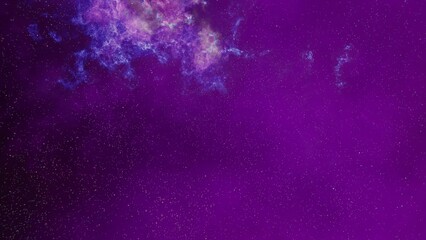 Etherial Purple Bursting Galaxy with stars