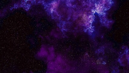 Etherial Purple Bursting Galaxy with stars