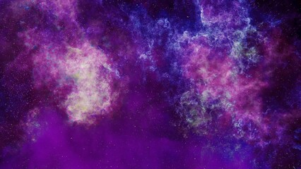Abstract photo of a colorful purple and blue space nebula - obrazy, fototapety, plakaty
