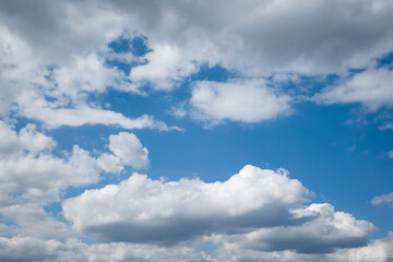 Fototapeta na wymiar white clouds on the blue sky