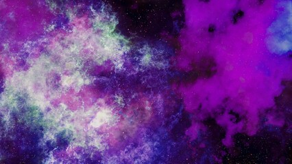 Abstract photo of a colorful purple and blue space nebula