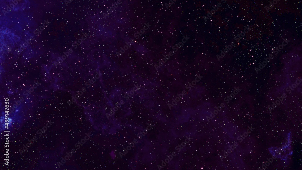 Wall mural abstract photo of a colorful purple and blue space nebula
