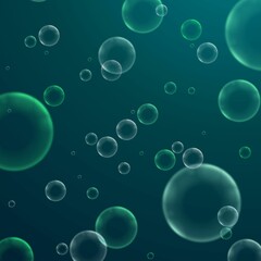 Green bubbles background