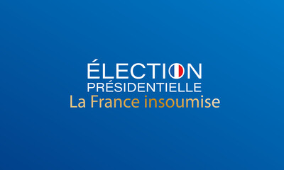 Presidential election in France logo icon with french flag and party name