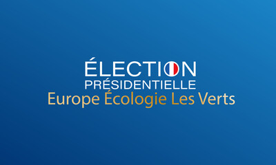 Presidential election in France logo icon with french flag and party name