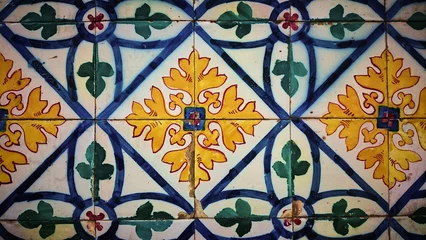 Papier peint Portugal carreaux de céramique Un exemple de tuiles au nord du Portugal
