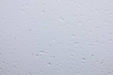 Raindrops on the window glass