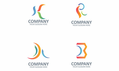 Creative Set of Business letter logo design