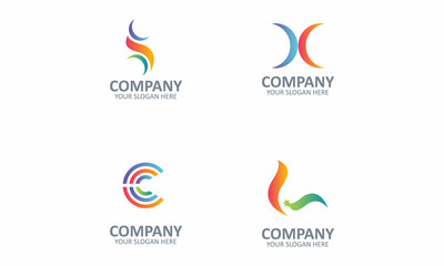  Creative-Set-SXCL-Abstract-Busibess-Logo-Design