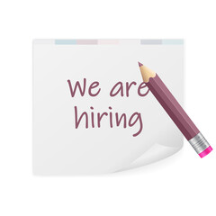 Notepad we are hiring text