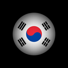 Country South Korea. South Korea flag. Vector illustration.
