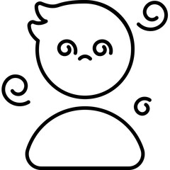 dizzy outline icon