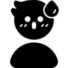 embarrassed glyph icon