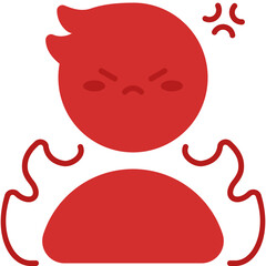 angry flat icon