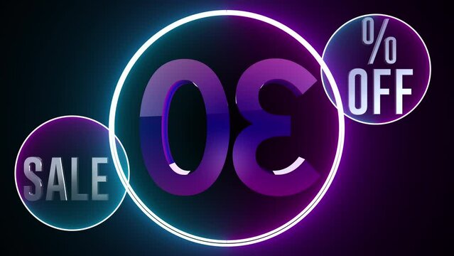 Neon motion graphic animation element web and social media Modern 4K Video motion graphic animation Isolated background frame design