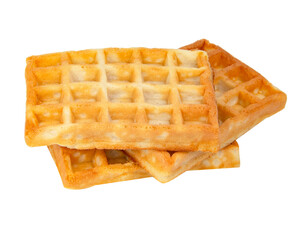 Belgium waffle baked tasty isolated on the white background