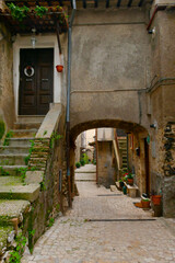Fototapeta na wymiar Borgo medievale di Casperia, Terni, Italia