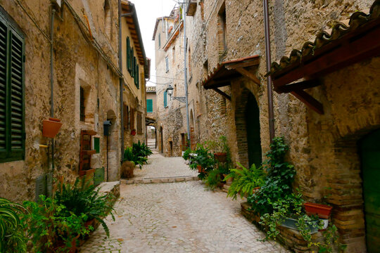 Borgo medievale di Casperia, Terni,  Italia