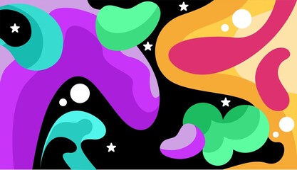 Colorful abstract background vector design with psychedelic style