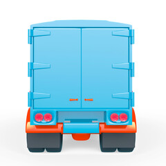 delivery truck cartoon rear view