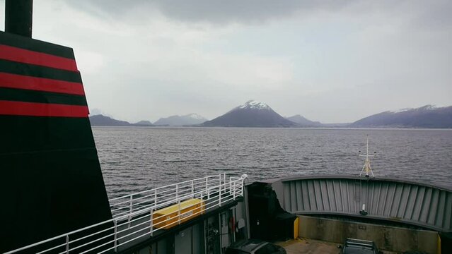 On board a car ferry, Norway