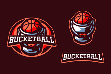 bucketball sport logo design