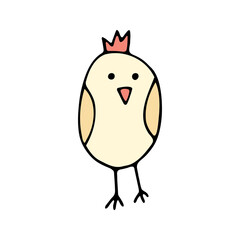 Hand drawn lovely little birds doodle for summer and spring design