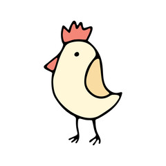 Hand drawn lovely little birds doodle for summer and spring design