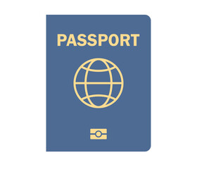 Passport icon. Citizen document. International passport. Travel and tourism document concept. Vector flat illustration