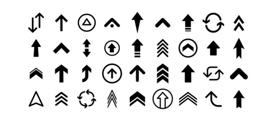 Arrows set. Arrow icon collection. Arrow flat style isolated. Stock vector. Set different arrows or web design.