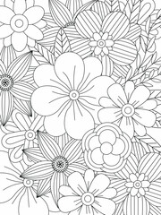 Mehndi flower for henna, mehndi, tattoo, decoration. decorative ornament in ethnic oriental style. doodle ornament. outline hand-drawn illustration. coloring book page.