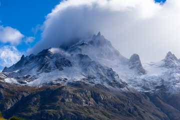 Mountains in Torres Del Paine Park,  Patagonia, Chile