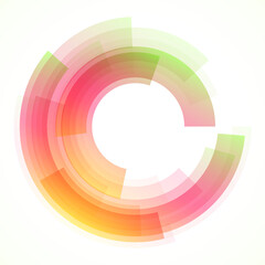 Obraz premium Geometric frame from circles, vector abstract background, wallpaper