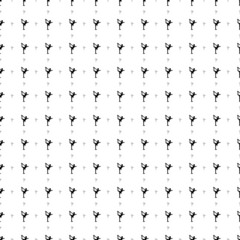 Square seamless background pattern from black figure skating symbols are different sizes and opacity. The pattern is evenly filled. Vector illustration on white background