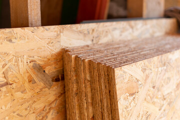 OSB slab building material made from reborn sawdust