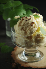 Ice cream scoops in an ice cream bowl	