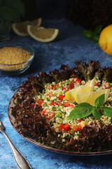 Traditional Levantine vegetarian salad tabbouleh