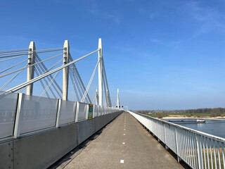 Bridge over the river Waal around Ewijk