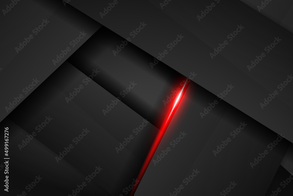Poster abstract metallic red black frame layout design tech innovation concept background