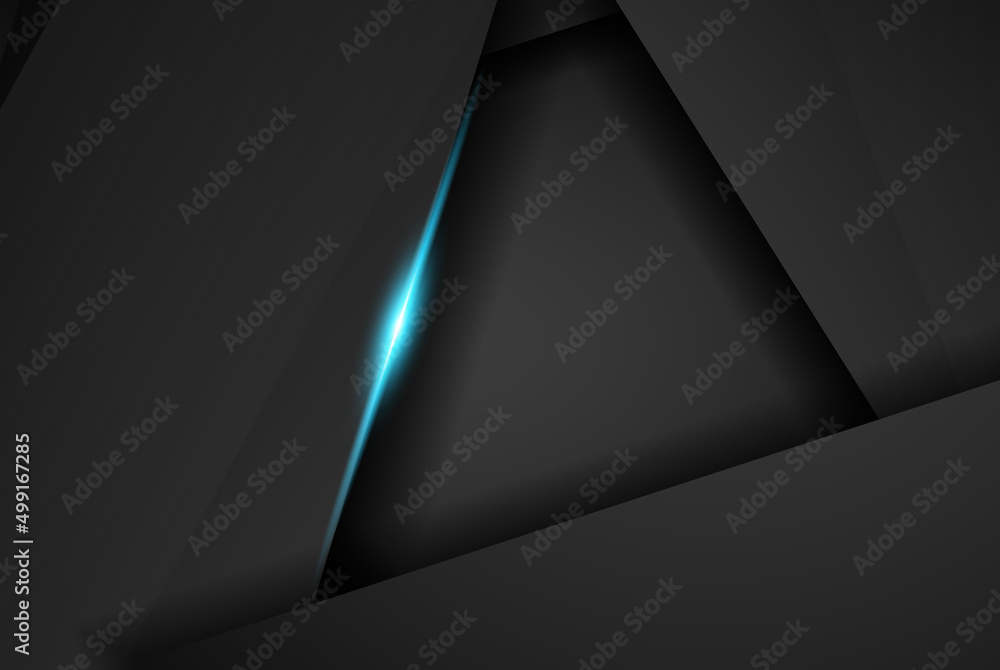 Aufkleber abstract metallic blue black frame layout modern tech design template background. black metallic bac
