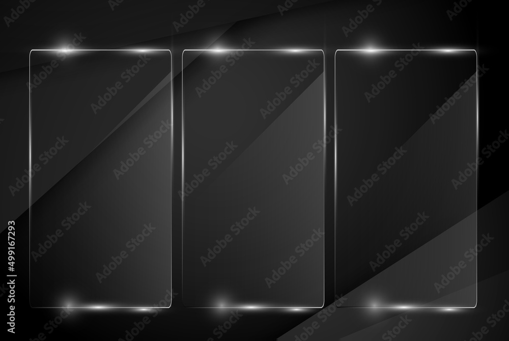 Poster abstract metallic blue black frame layout modern tech design template background. black metallic bac