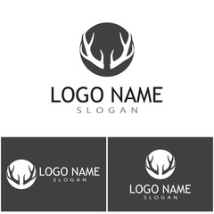 Deer Logo Template vector icon illustration design
