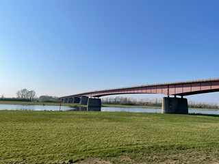 Bridge over the river Nederrijn
