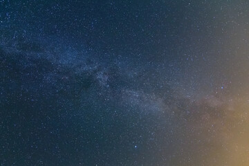 night starry sky with milky way, outdoor natural sky background